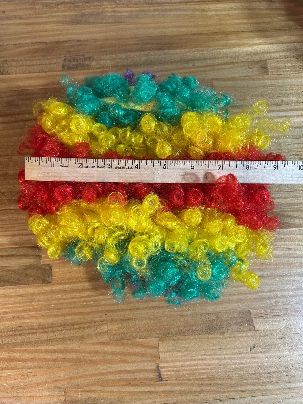 Multicolor Clown Curly Wig - Bright Rainbow Synthetic Hair Halloween